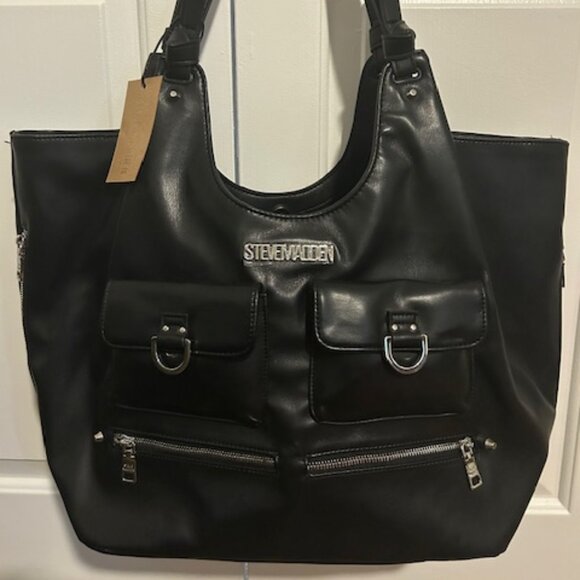 NWT – Steve Madden Oversize Black Tote MSRP $98 - Picture 1 of 1